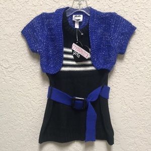NWT sweater dress /‎ tunic Attached jacket dress
